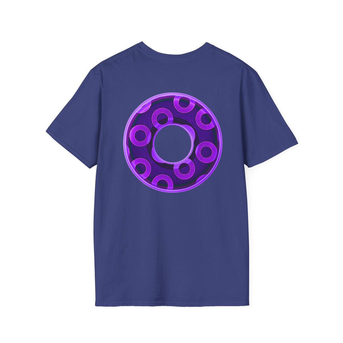 Plain Donuts/Unisex Soft-Style - "Plain Rustic Paradoxical Donuts" - light purple/dark purple donuts