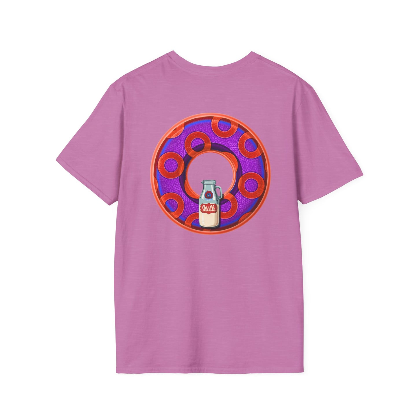 Classic Donut Tee - Unisex Soft-Style - "Wooked Cream - YEMSG Donut " -purple/red rustic paradox donut - variant 6