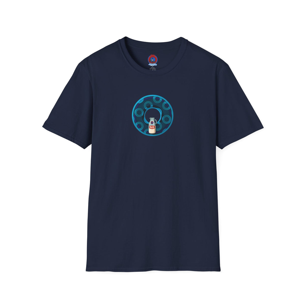Classic Donut Tee - Unisex Soft-Style - "Wooked Cream - YEMSG Donut " - blue/teal rustic paradox donut - variant 7