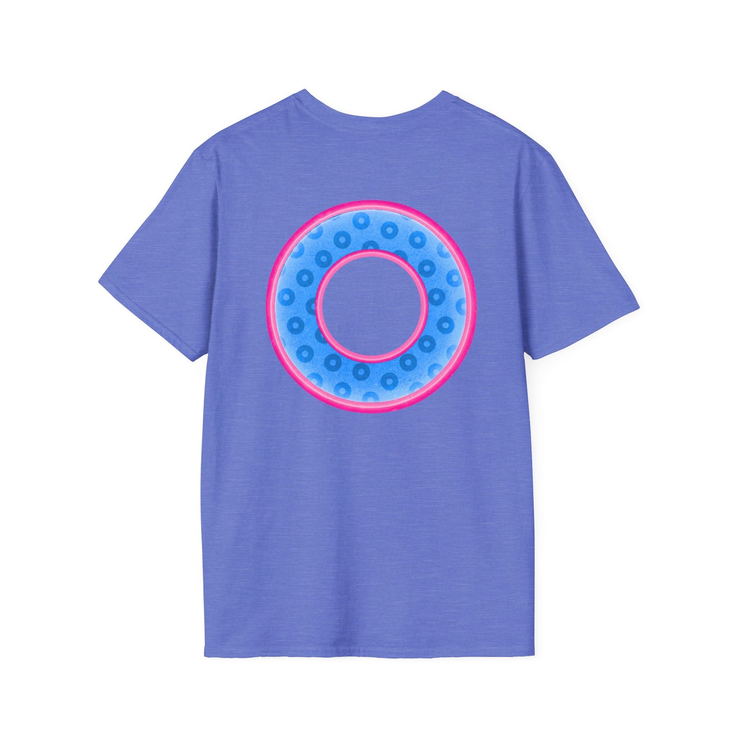 Plain Donuts/Unisex Soft-Style - "Plain Wide Mouthed Paradoxical Donuts" - light blue/pink donuts