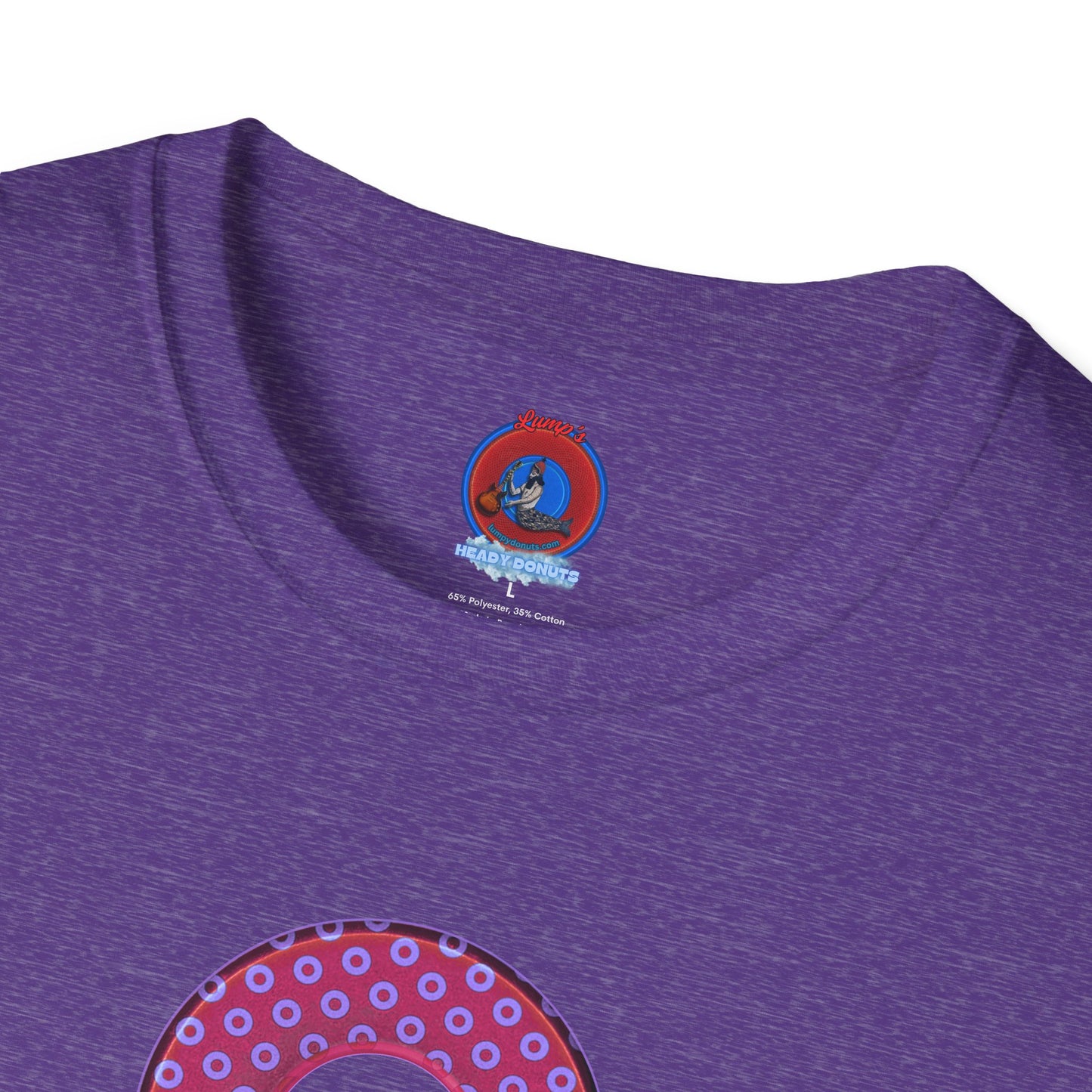 Plain Donuts/Unisex Soft-Style - "Plain Electric Paradoxical Donuts" - light purple/magenta donuts