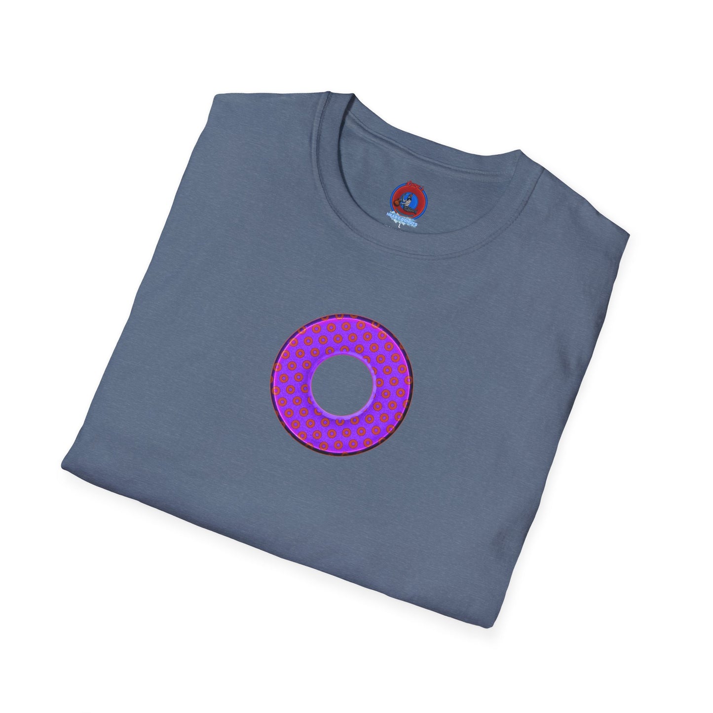 Plain Donuts/Unisex Soft-Style - "Plain Electric Paradoxical Donuts" - bright purple/red donuts