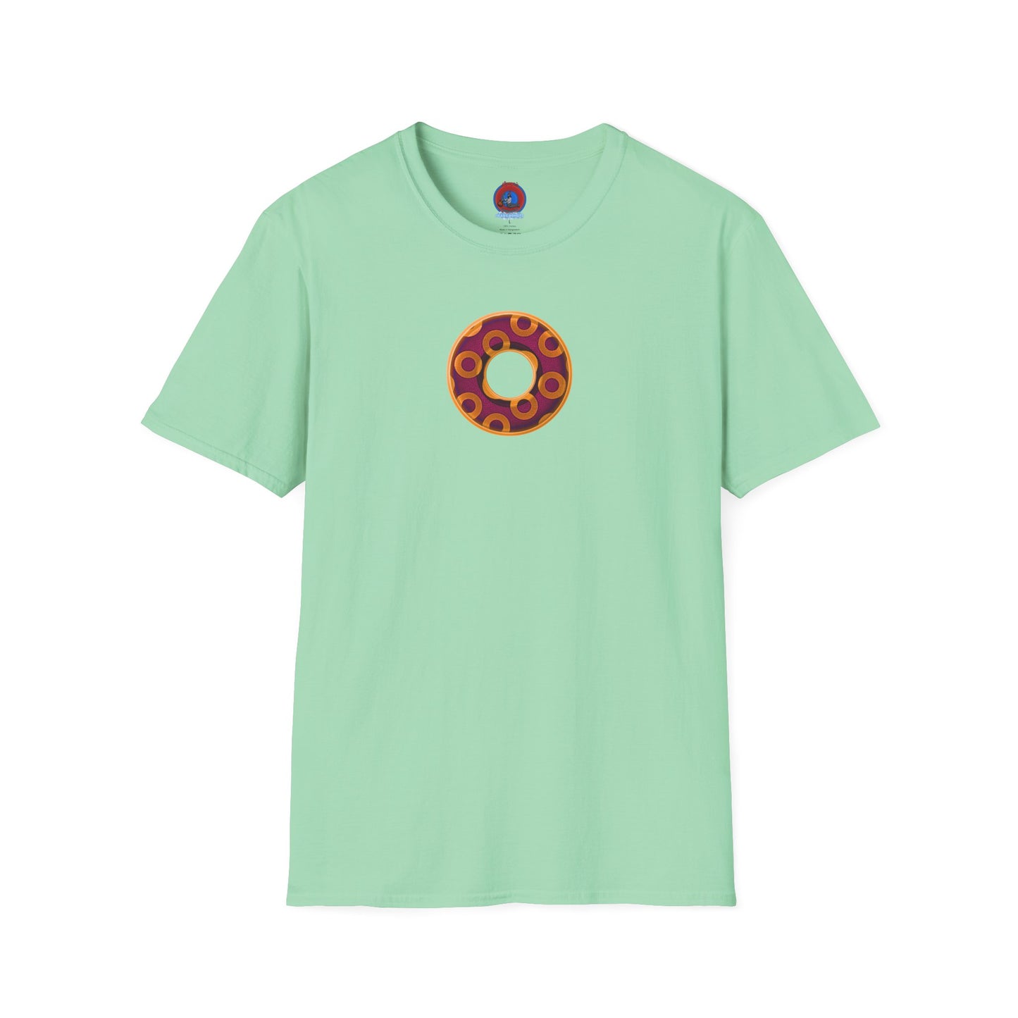 Plain Donuts/Unisex Soft-Style - "Plain Rustic Paradoxical Donuts" - orange/burgundy donuts