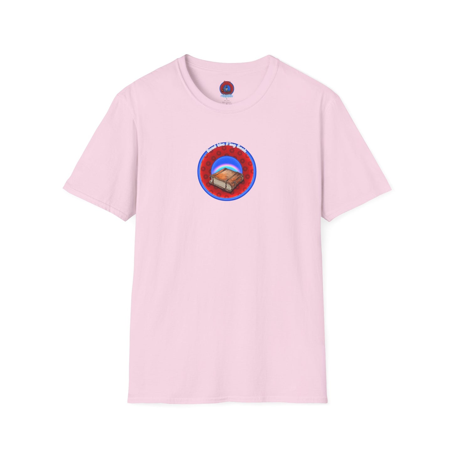 Classic Donut Tee - Unisex Soft-Style - "Read the F'ing Donut" - red/blue paradoxical donut