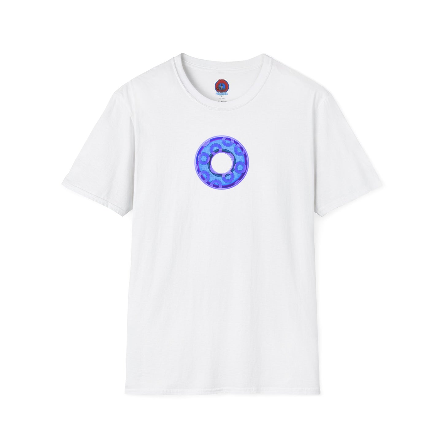 Plain Donuts/Unisex Soft-Style - "Plain Rustic Paradoxical Donuts" - light blue/purple donuts