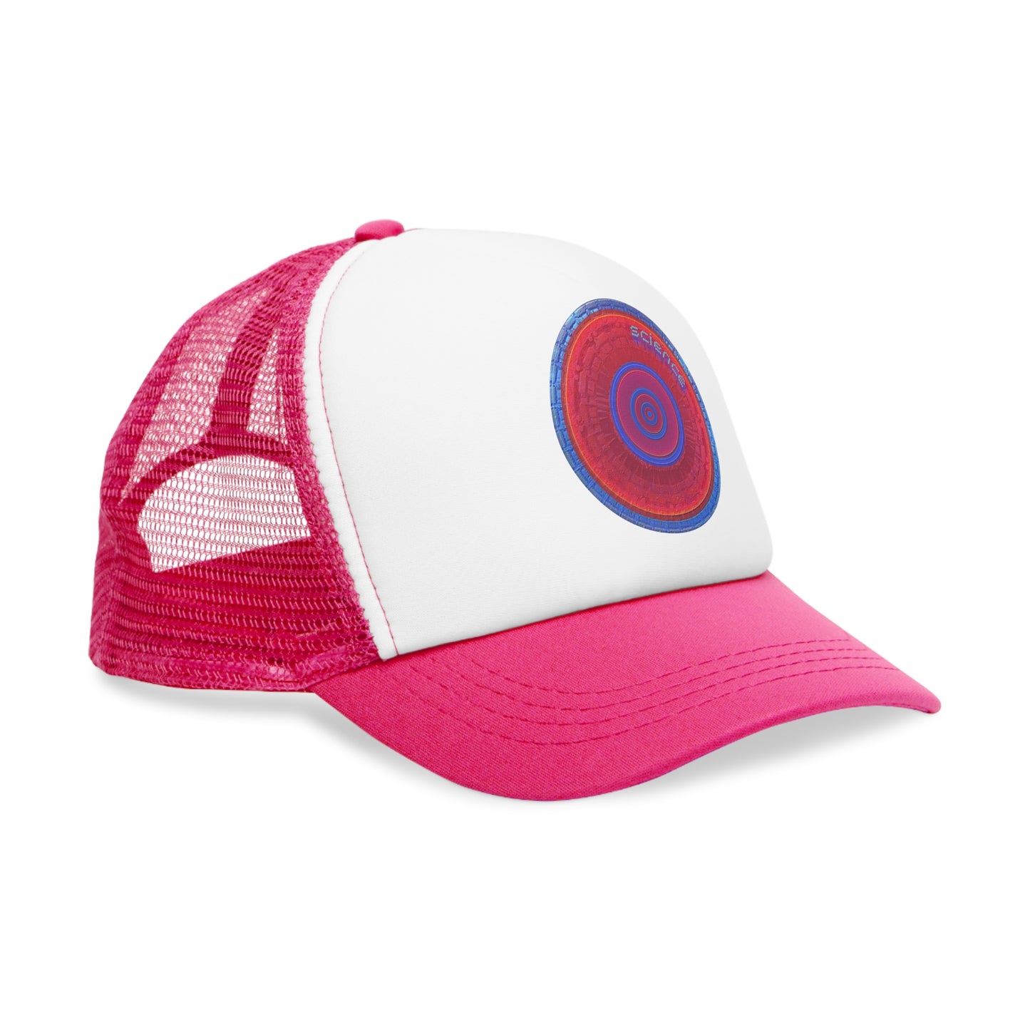 Lumpy Trucker Hat - "Hat of Graphic Translations" - red donut