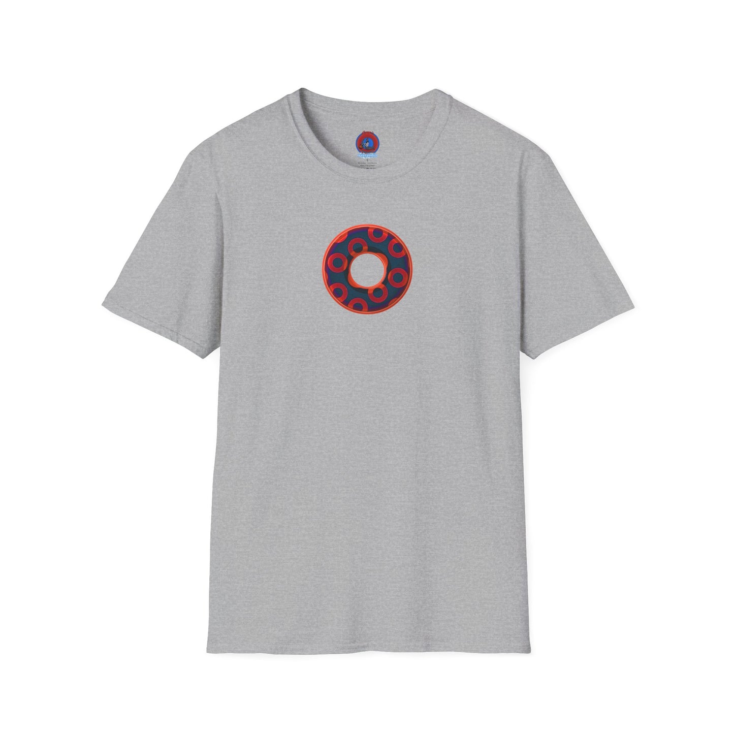 Plain Donuts/Unisex Soft-Style - "Plain Rustic Paradoxical Donuts" - red/navy blue donuts