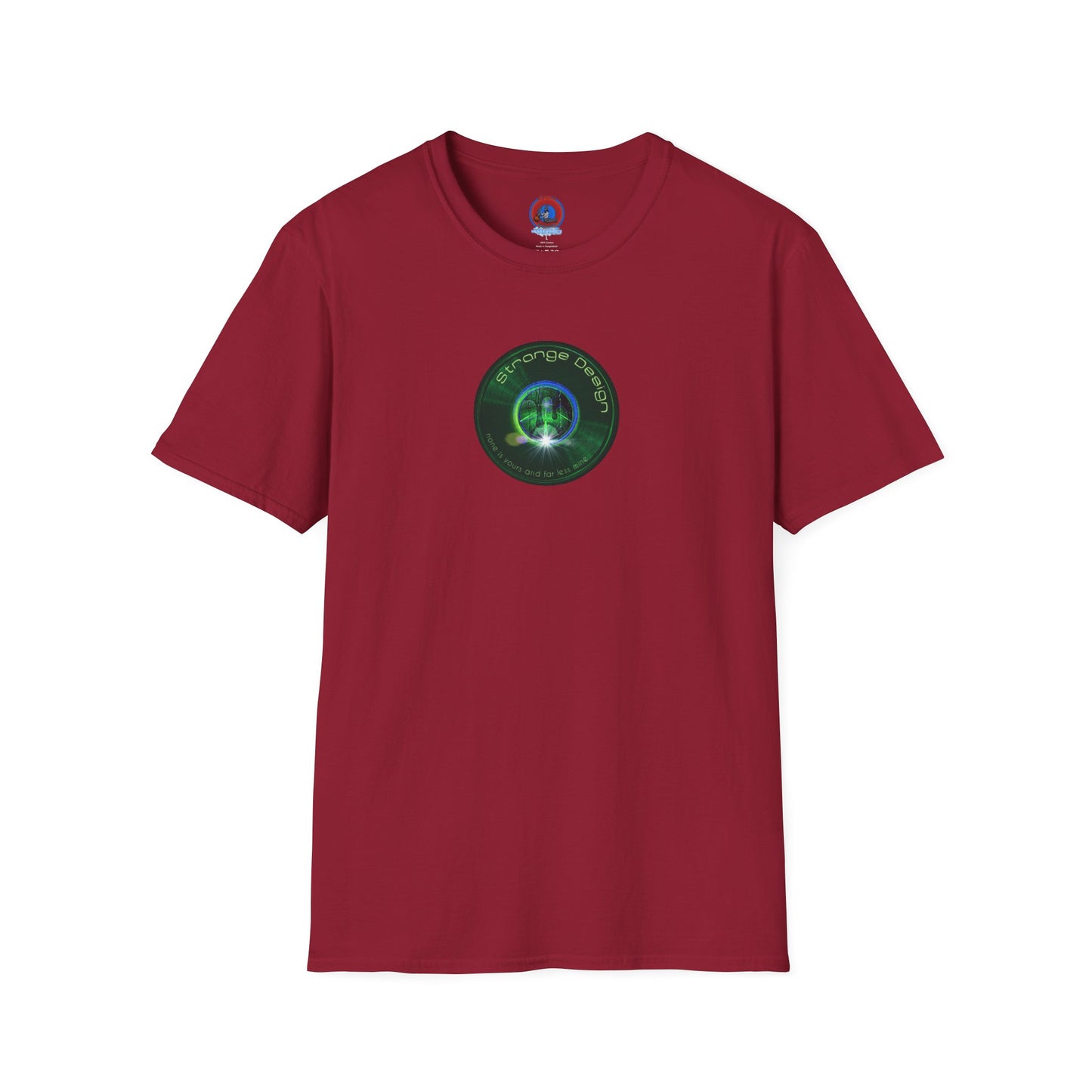 Classic Donut Tee - Unisex Soft-Style - "The Strangely Designed Donut Tee" - series 1.0 - green donut