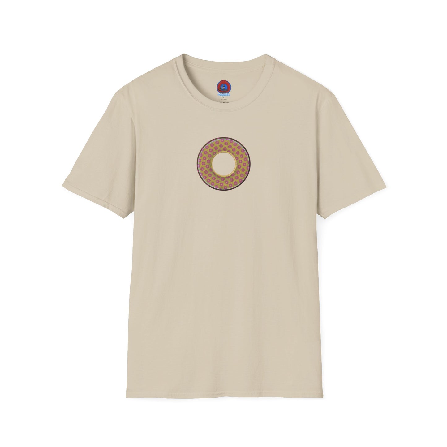 Plain Donuts/Unisex Soft-Style - "Plain Electric Paradoxical Donuts" - gold/pink donuts
