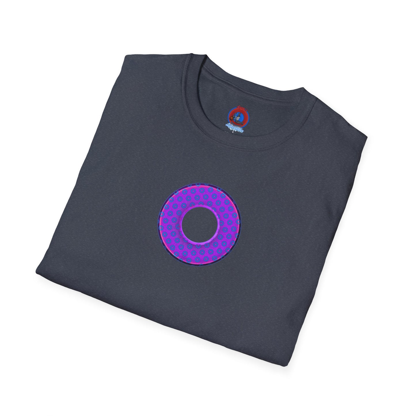 Plain Donuts/Unisex Soft-Style - "Plain Electric Paradoxical Donuts" - bright purple/royal blue donuts