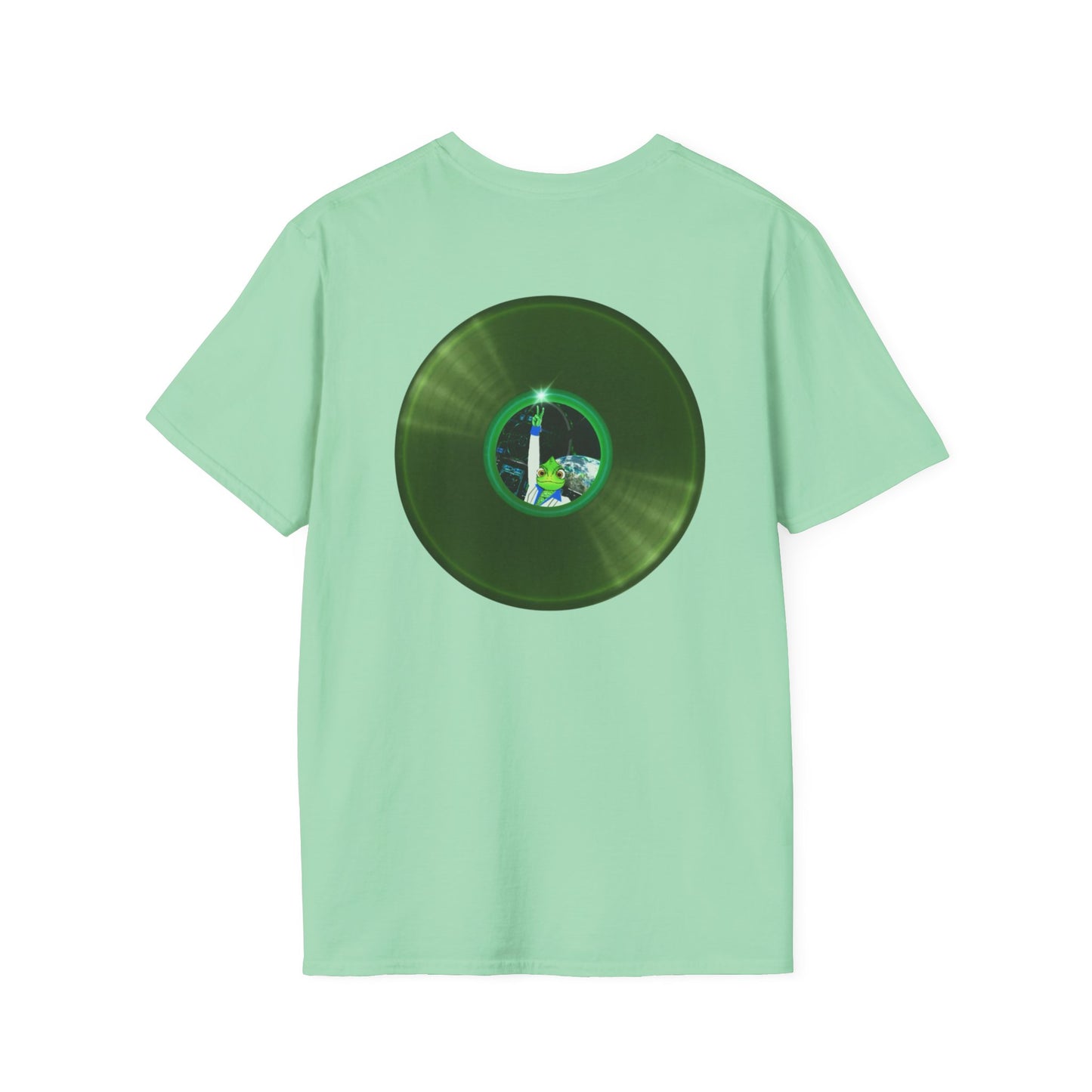 Classic Donut Tee - Unisex Soft-Style - "Rutherford's Staying Alive" - series 1.0 - variant 2 - green donut