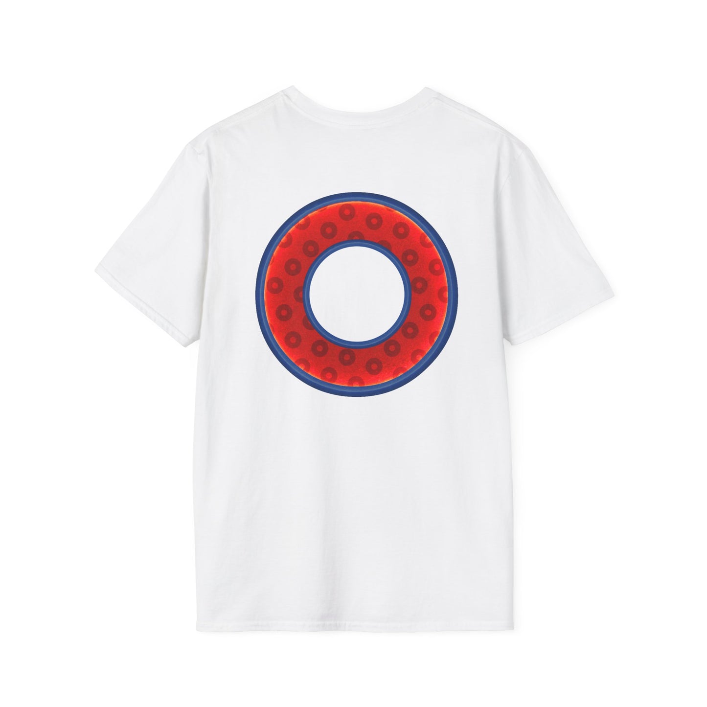 Plain Donuts/Unisex Soft-Style - "Plain Wide Mouthed Paradoxical Donuts" - red/dark blue donuts