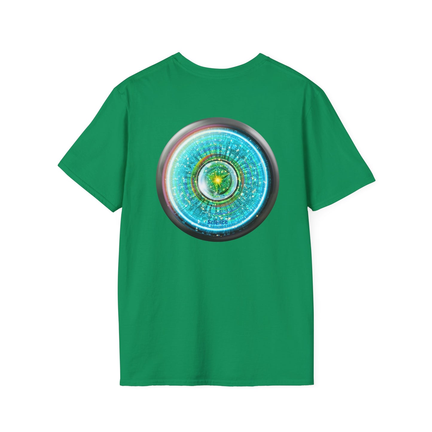 Classic Donut Tee - Unisex Soft-Style - "Donut of Life Tee" - vivid turquoise tube donut - variant 3