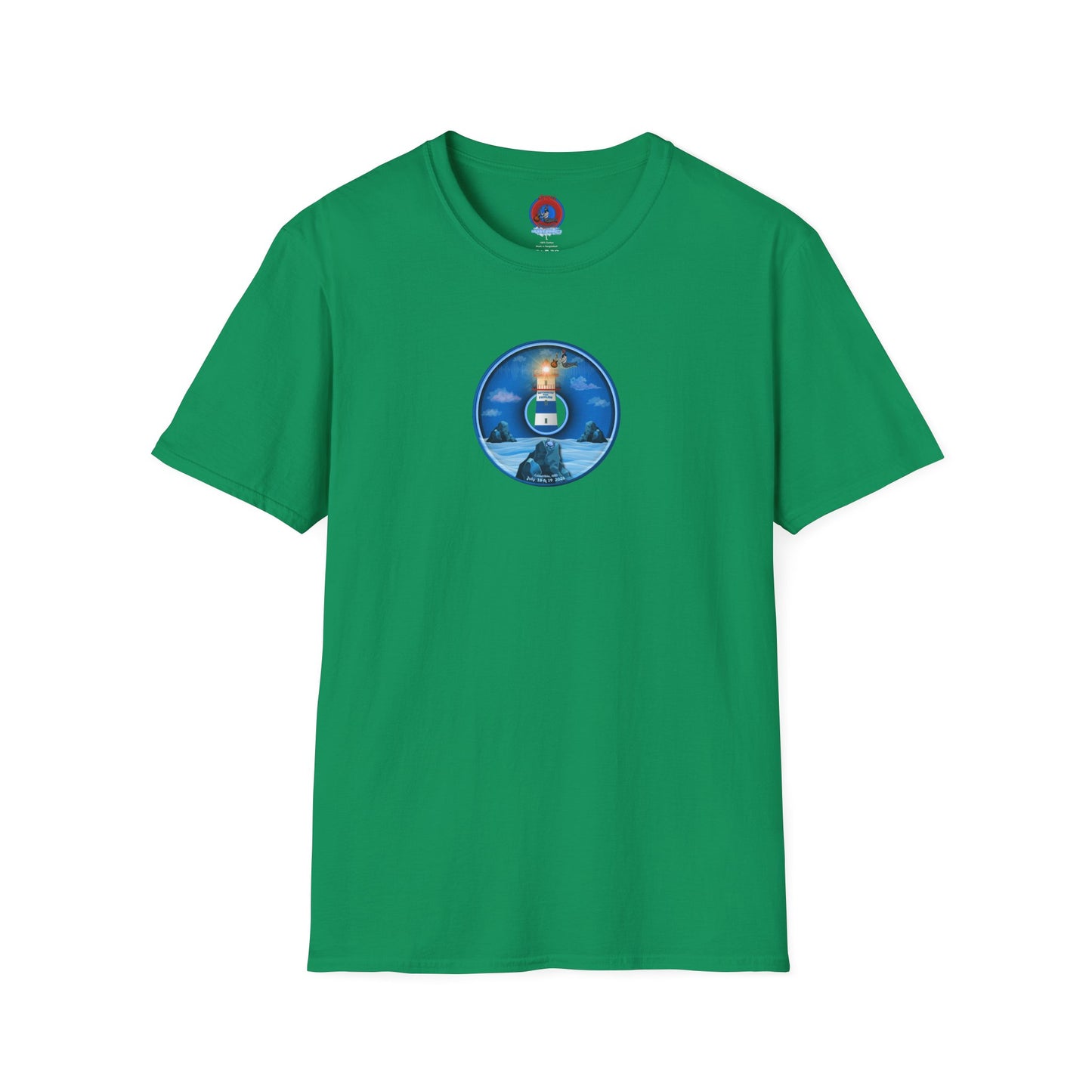 Classic Donut Tee - Unisex Soft-Style - "Merriweather Crab Pâté Feast Donuts" - surreal blue/blue cartoon donut