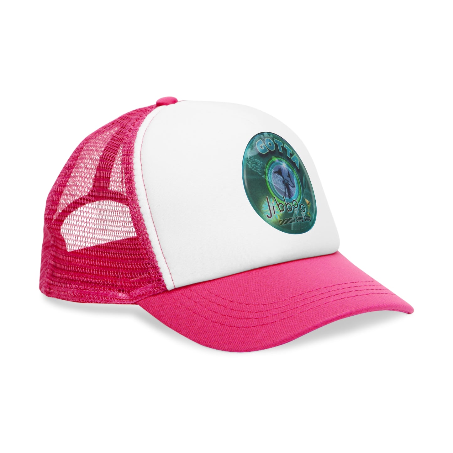 Lumpy Trucker Hat - "Papa's Donut Hat" - viaraint 1 [papa] - teal donut