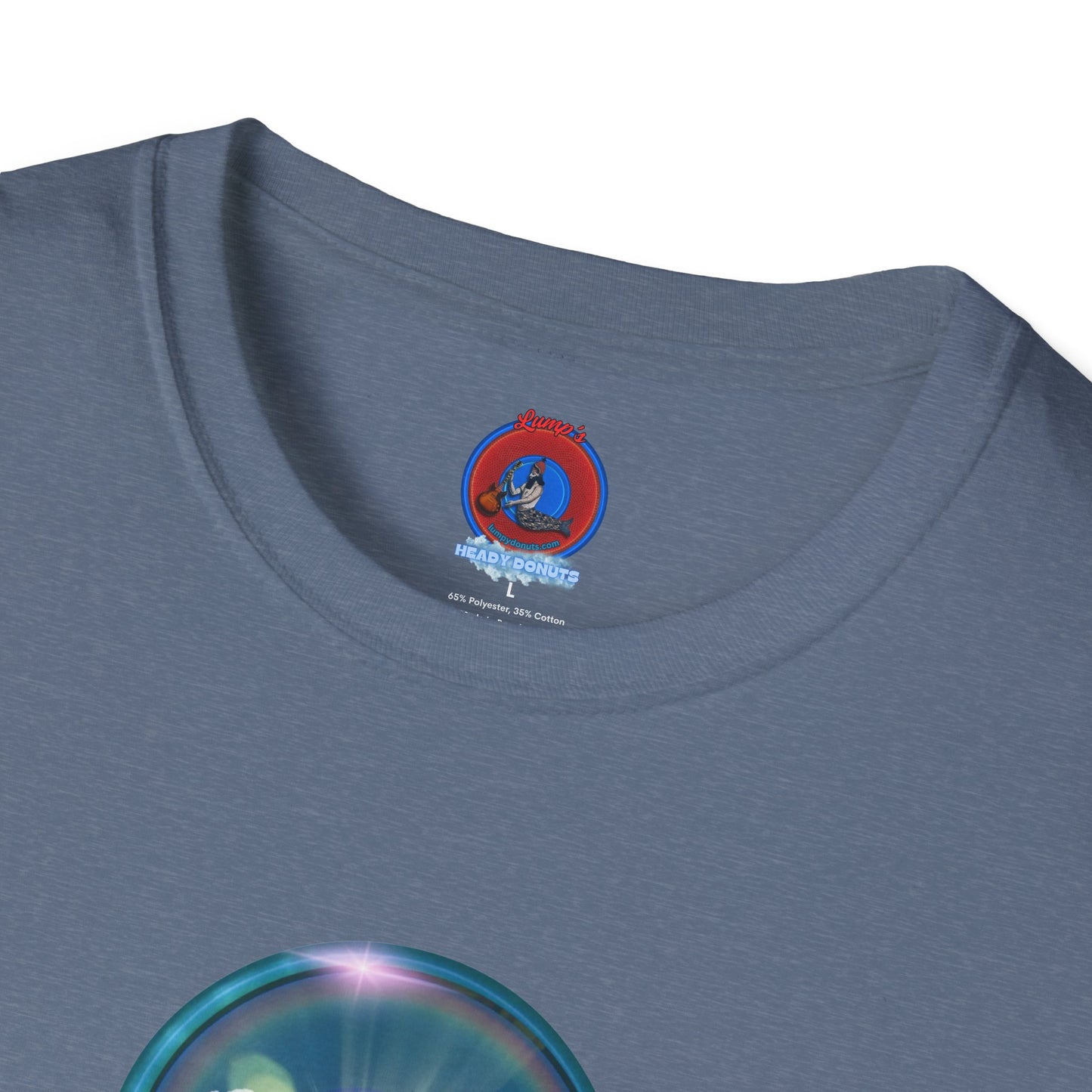 Classic Donut Tee - Unisex Soft-Style - "The Original Divided Donut' - light blue sky donut