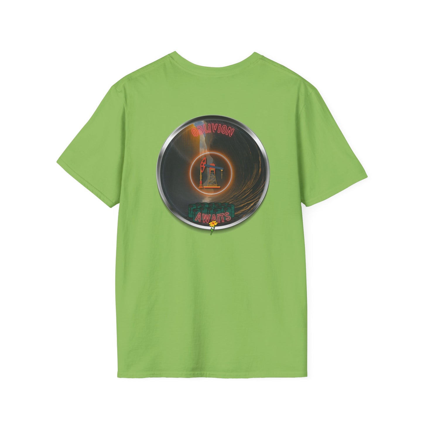 Classic Donut Tee - Unisex Soft-Style - "Donut Splashed in Oil" - picture donut [*charitable donut]