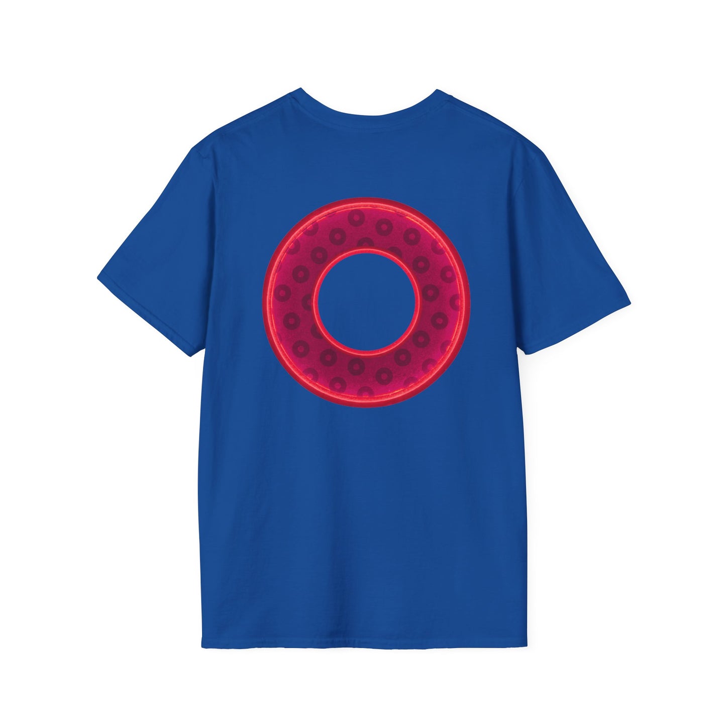 Plain Donuts/Unisex Soft-Style - "Plain Wide Mouthed Paradoxical Donuts" - dark red/bright red donuts
