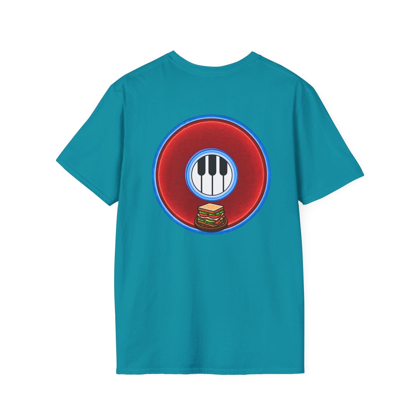 Classic Donut Tee - Unisex Soft-Style - "Rage Side Donut" - vivid red donut - variant 2