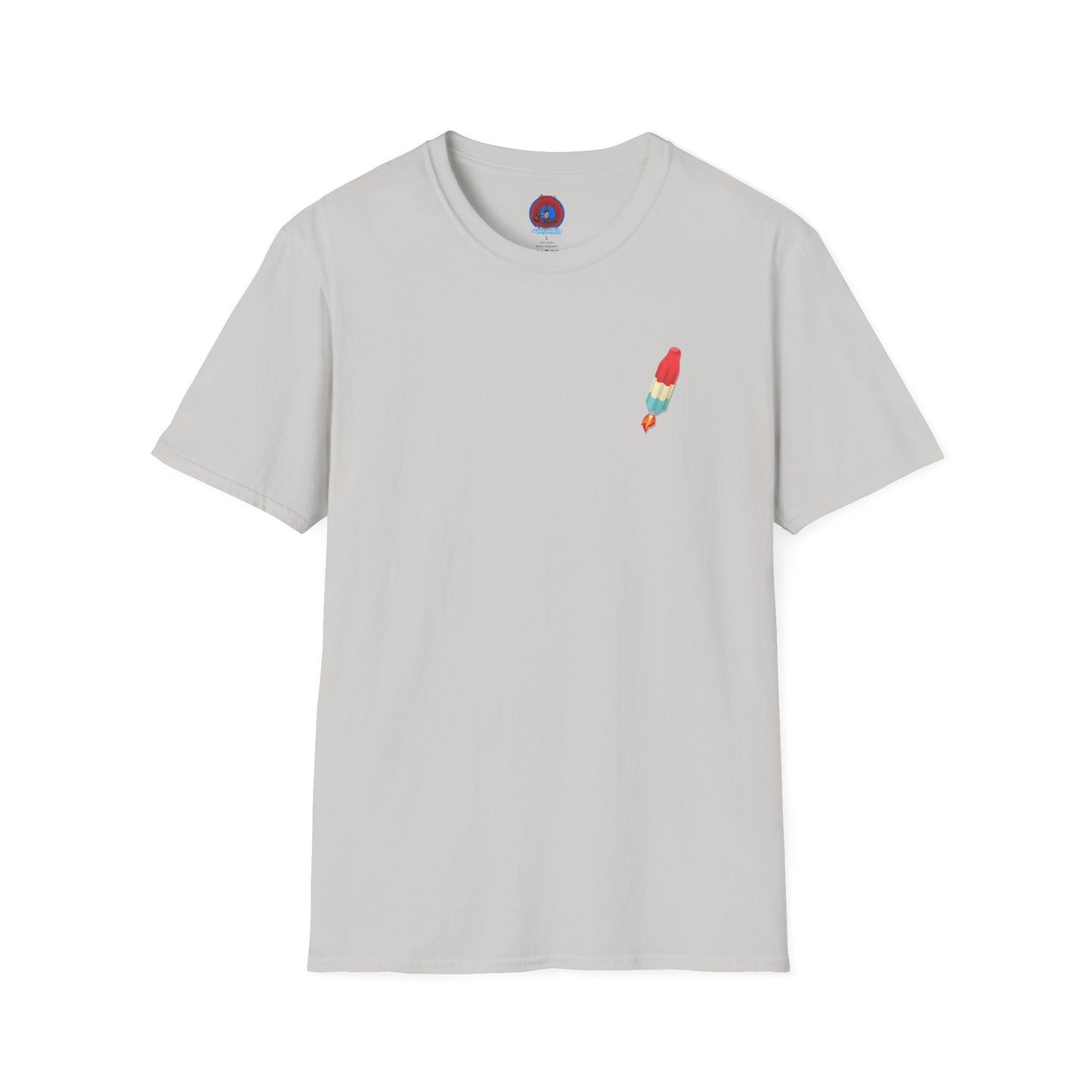 Classic Donut Tee - Unisex Soft-Style - "Blow this Popsicle Stand" - red/blue/cream - bomb pop