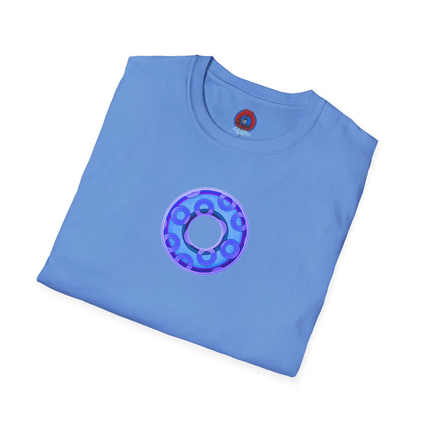 Plain Donuts/Unisex Soft-Style - "Plain Rustic Paradoxical Donuts" - light blue/purple donuts