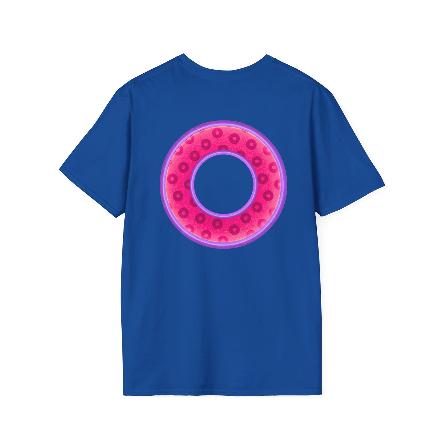 Plain Donuts/Unisex Soft-Style - "Plain Wide Mouthed Paradoxical Donuts" - magenta/light purple donuts