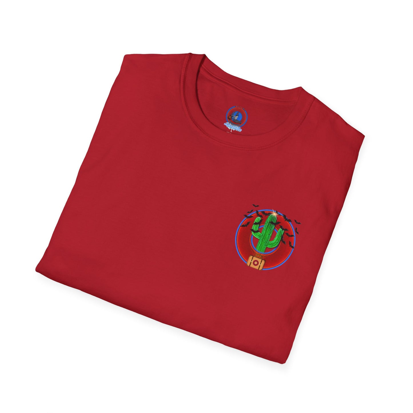 Classic Donut Tee - Unisex Soft-Style - "Raoul Duke's Sinfully Delicious Donut" - vivid red donut