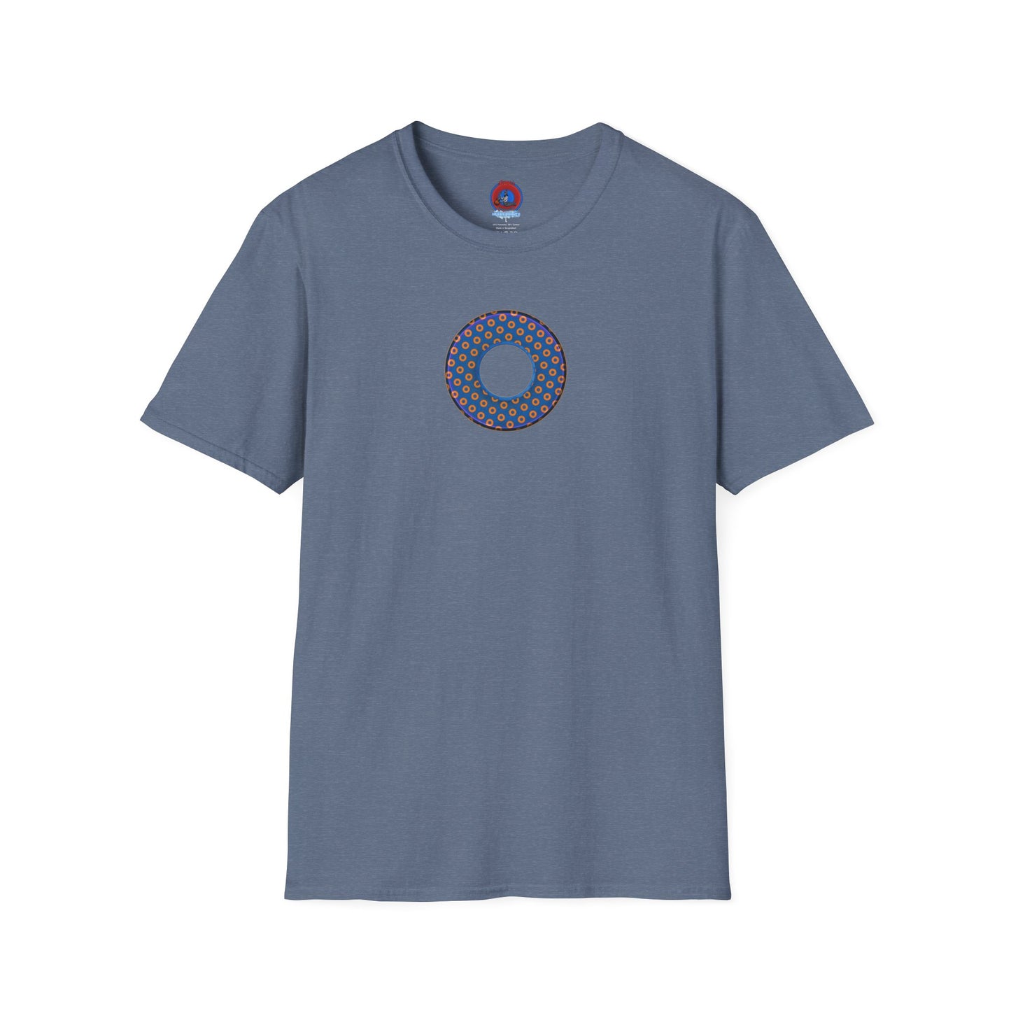 Plain Donuts/Unisex Soft-Style - "Plain Electric Paradoxical Donuts" - orange/blue donuts