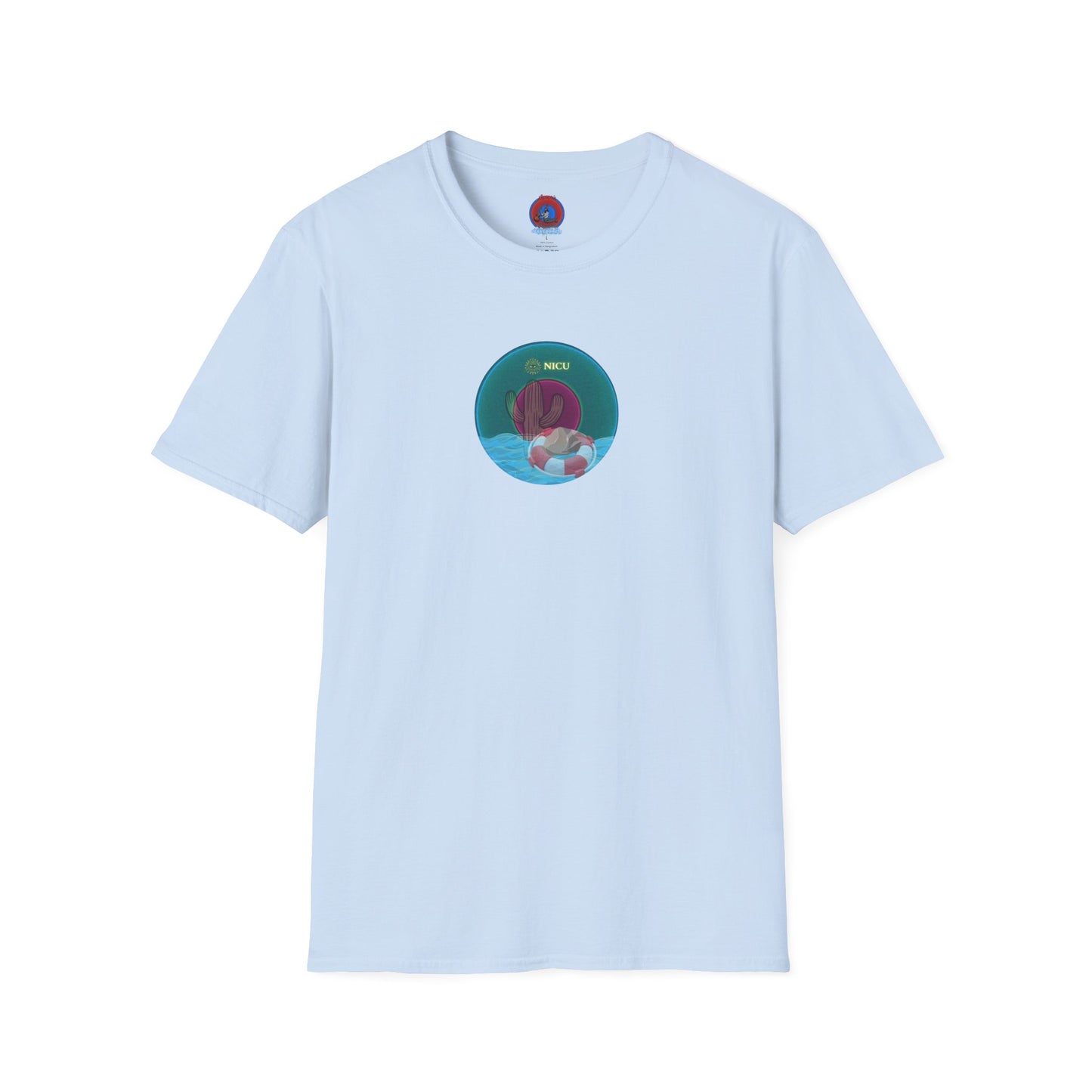 Classic Donut Tee - Unisex Soft-Style - "Masonic Donut of Rites" - series 1.0  - vivid dark teal donut