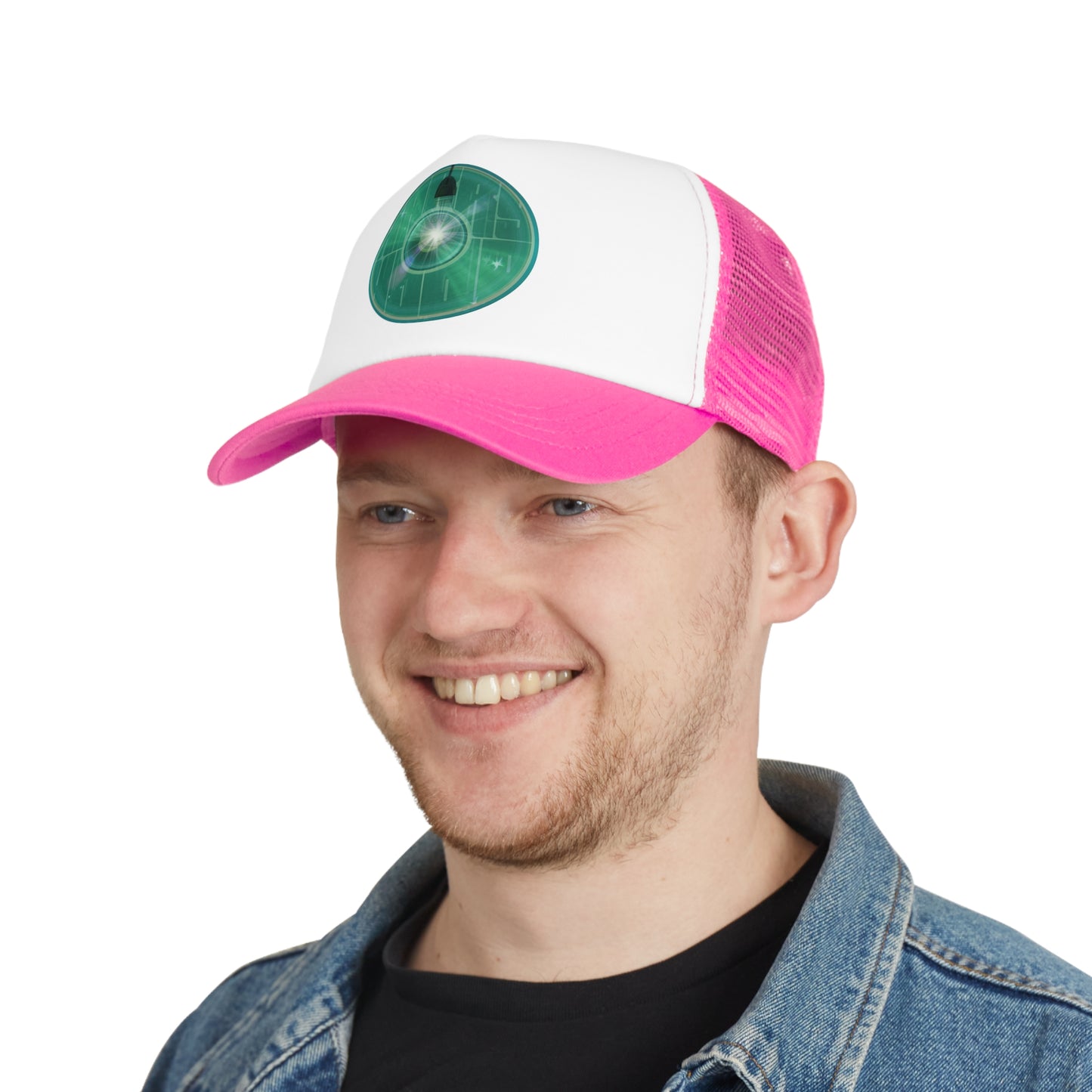 Lumpy Trucker Hat - "Where'd Harry Go? He Left This Hat" - variant 5 w/light bulb - green donuts