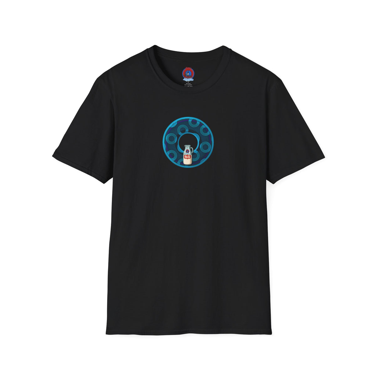 Classic Donut Tee - Unisex Soft-Style - "Wooked Cream - YEMSG Donut " - blue/teal rustic paradox donut - variant 7