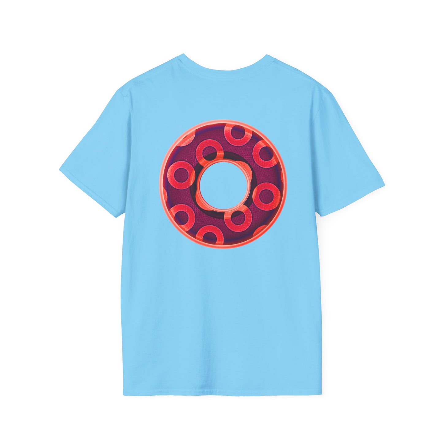Plain Donuts/Unisex Soft-Style - "Plain Rustic Paradoxical Donuts" - bright red/burgundy donuts