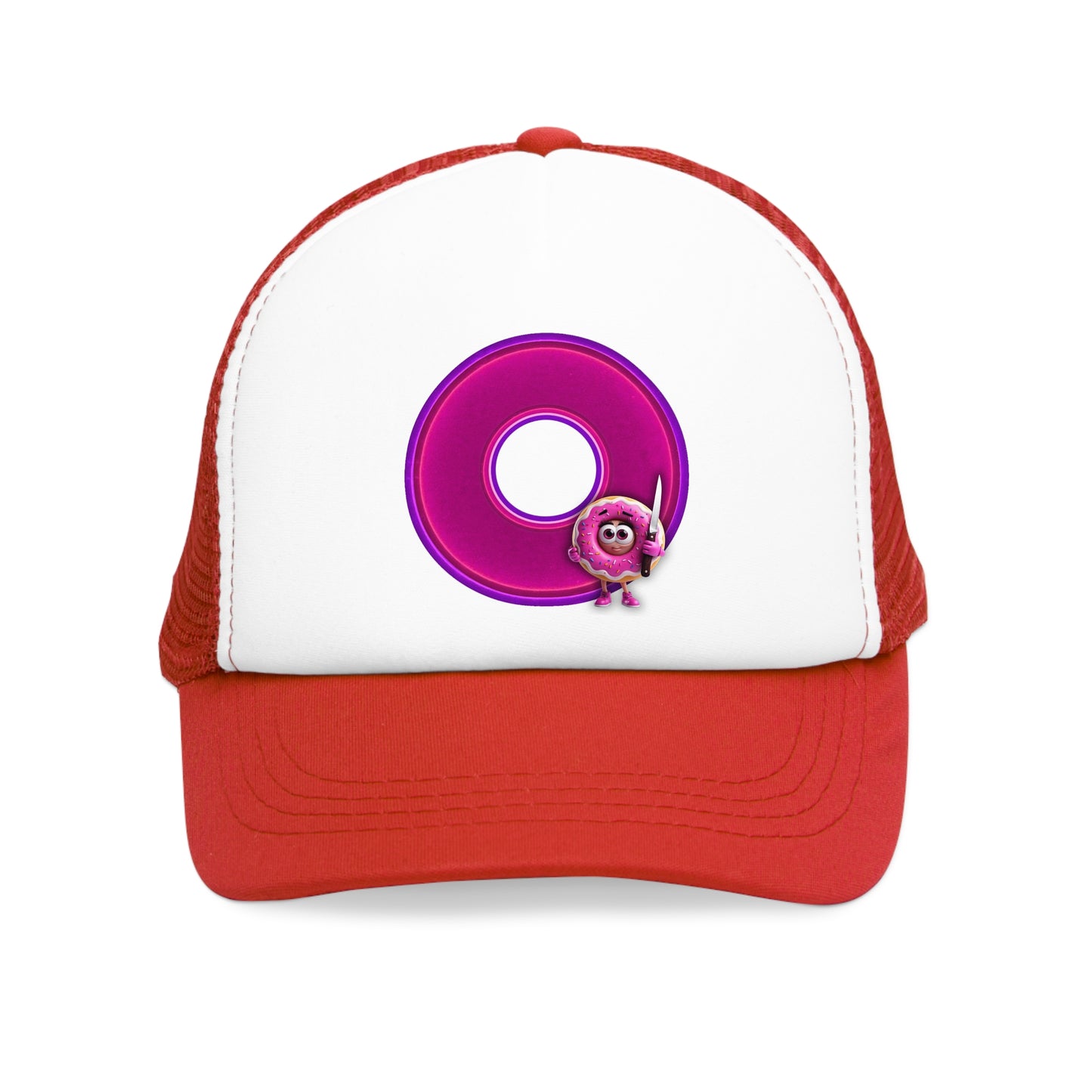 Lumpy Trucker Hat - "My Phriend the Donut" - variant 3 - magenta/purple