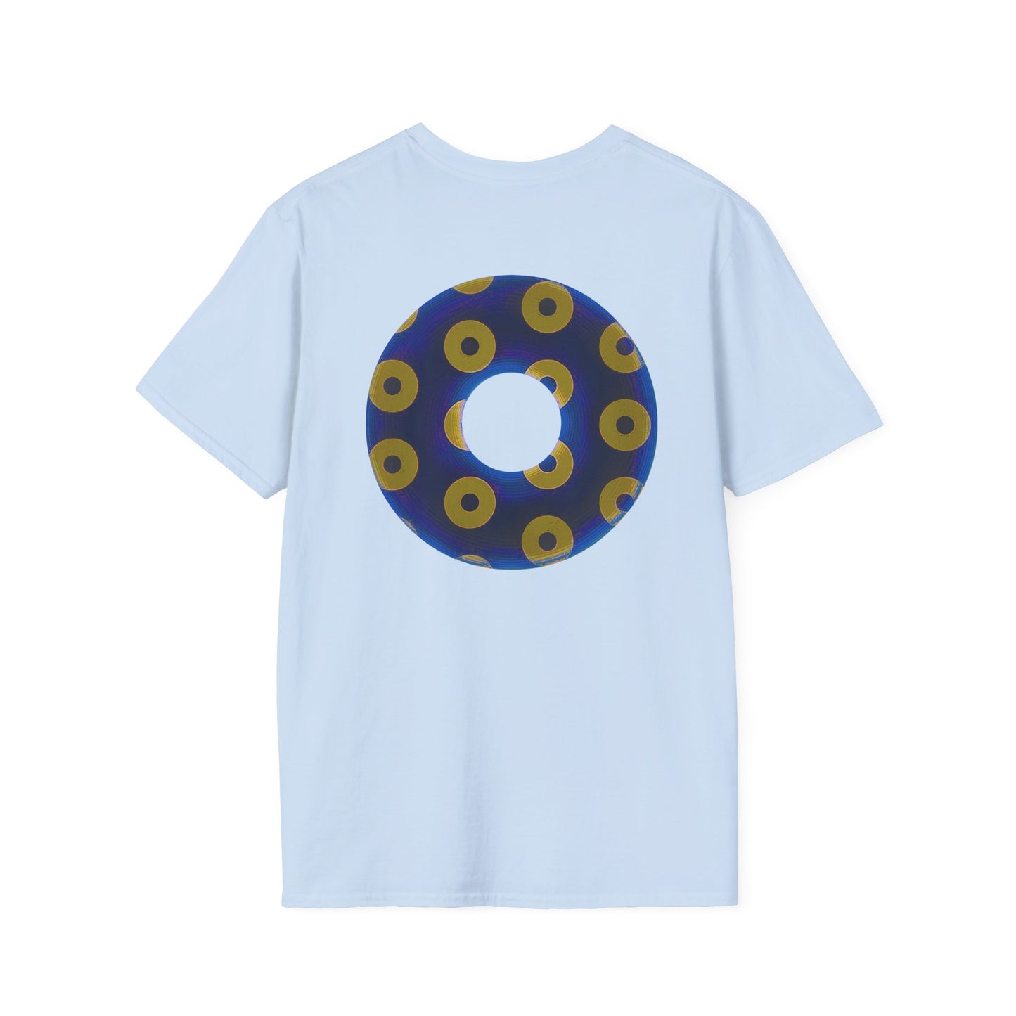 Plain Donuts/Unisex Soft-Style - "Plain Blimpy Paradoxical Donuts" - dark royal blue/yellow donuts