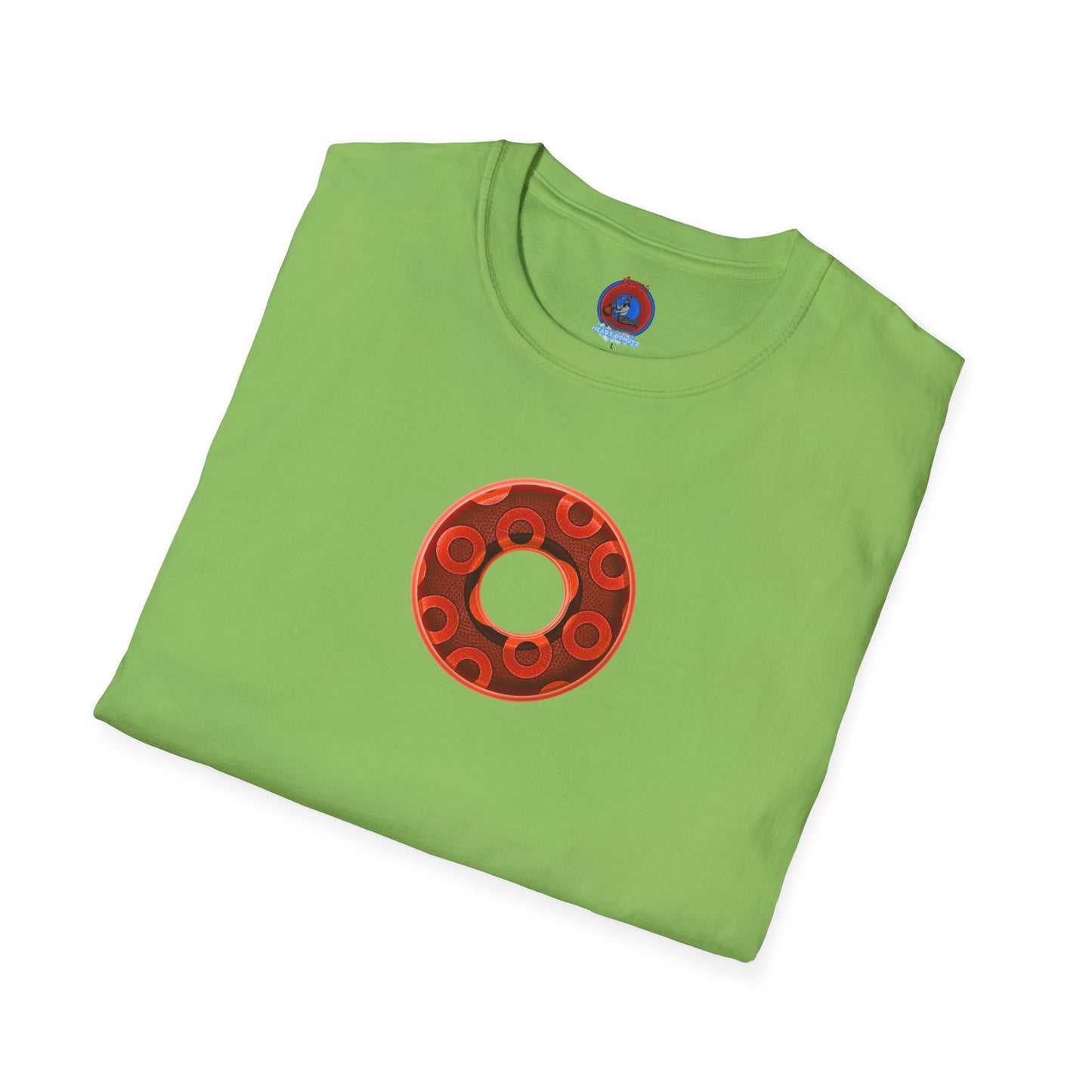 Plain Donuts/Unisex Soft-Style - "Plain Rustic Paradoxical Donuts" - red/dark red donuts