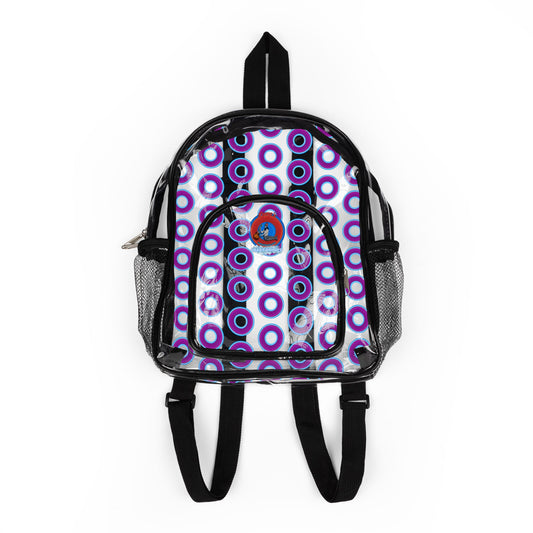 Lumpy Clear Pack/Concert Buddy - Plain Rustic Donut Print - purple/light blue