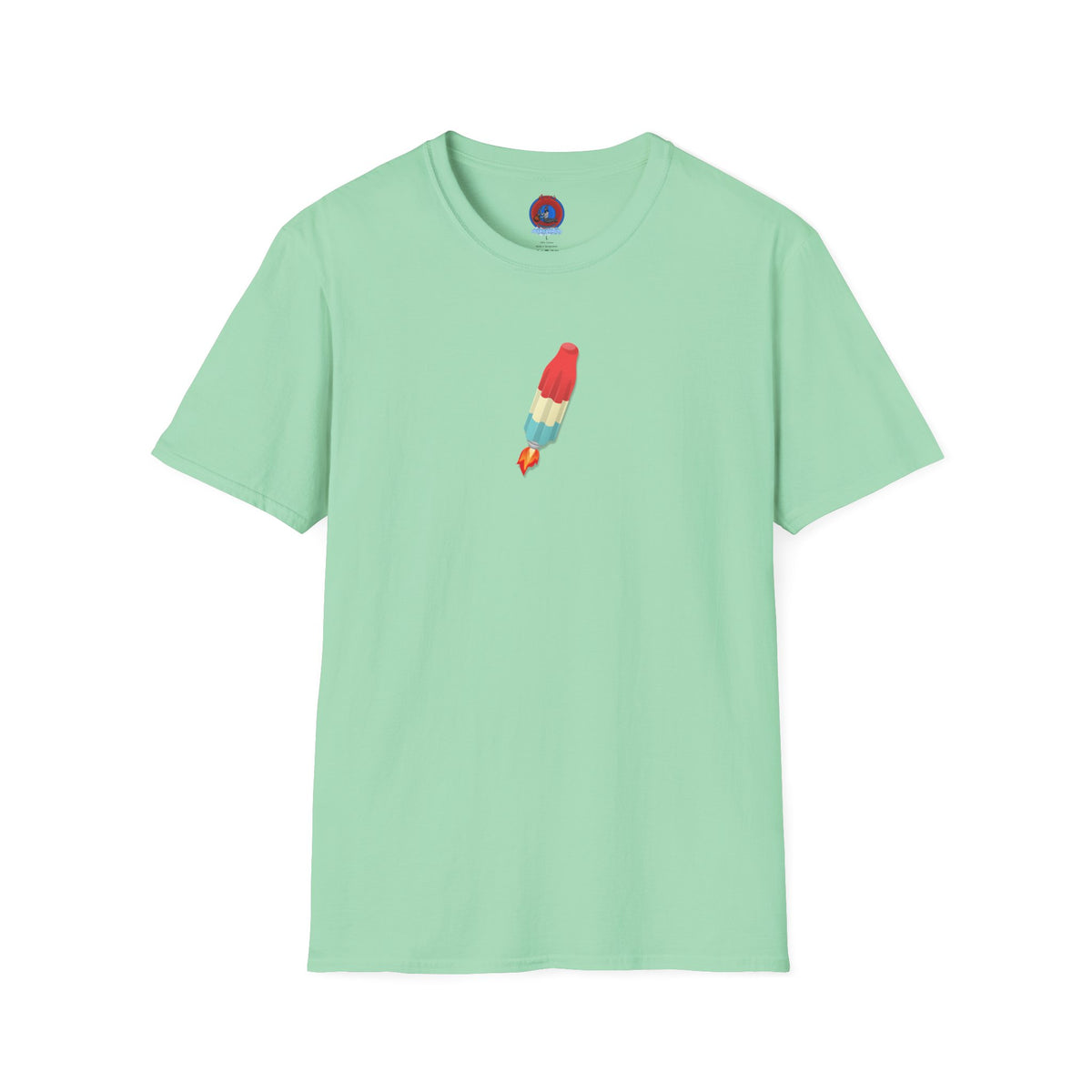 Classic Donut Tee - Unisex Soft-Style - "Blow this Popsicle Stand" - red/blue/cream - bomb pop