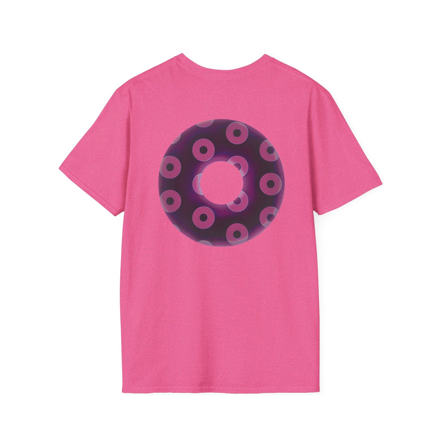 Plain Donuts/Unisex Soft-Style - "Plain Blimpy Paradoxical Donuts" - light magenta/red violet donuts