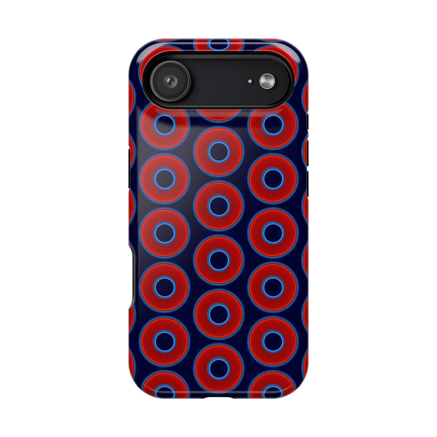 Copy of Magnetic Tough Donut Case - red vivid donut print w/midnight blue background