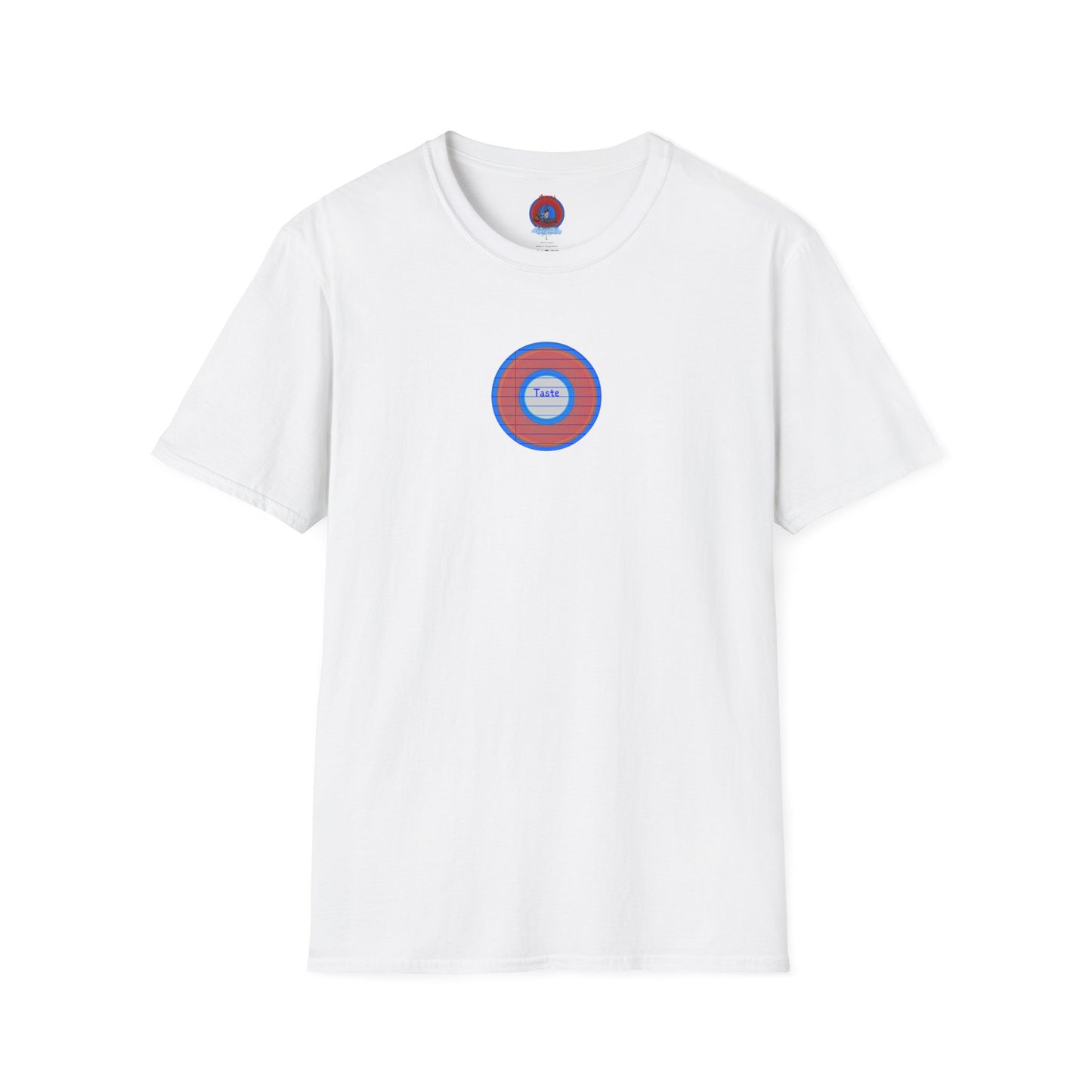 Coffee Traders Tee - Unisex Soft-Style - "Tasty Coffee" - paradoxical donut/rustic red donut - variant 1 - tasty front/logo back