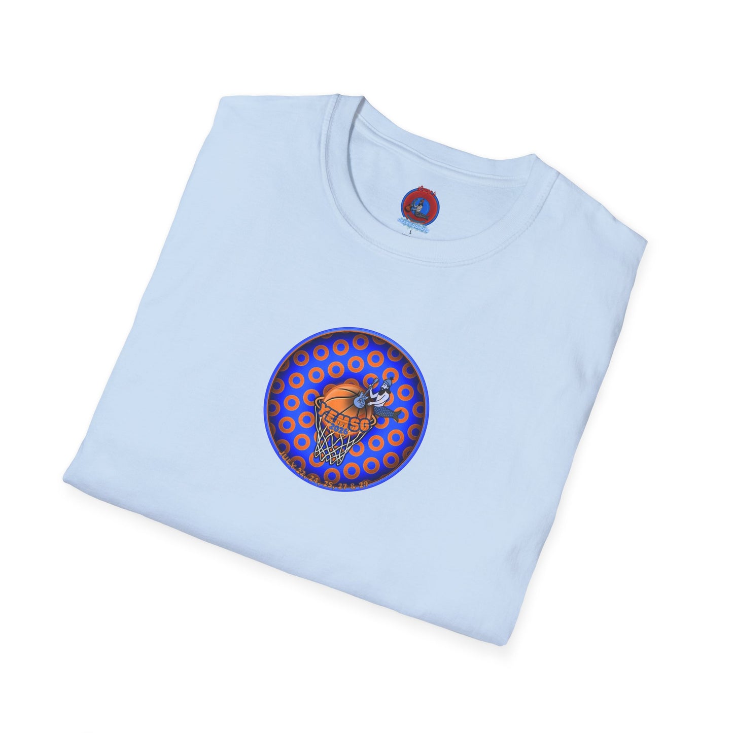 Classic Donut Tee - Unisex Soft-Style - "Diedrich Knickerbocker's Donut" - blue/orange caviar paradox donut - variant 2