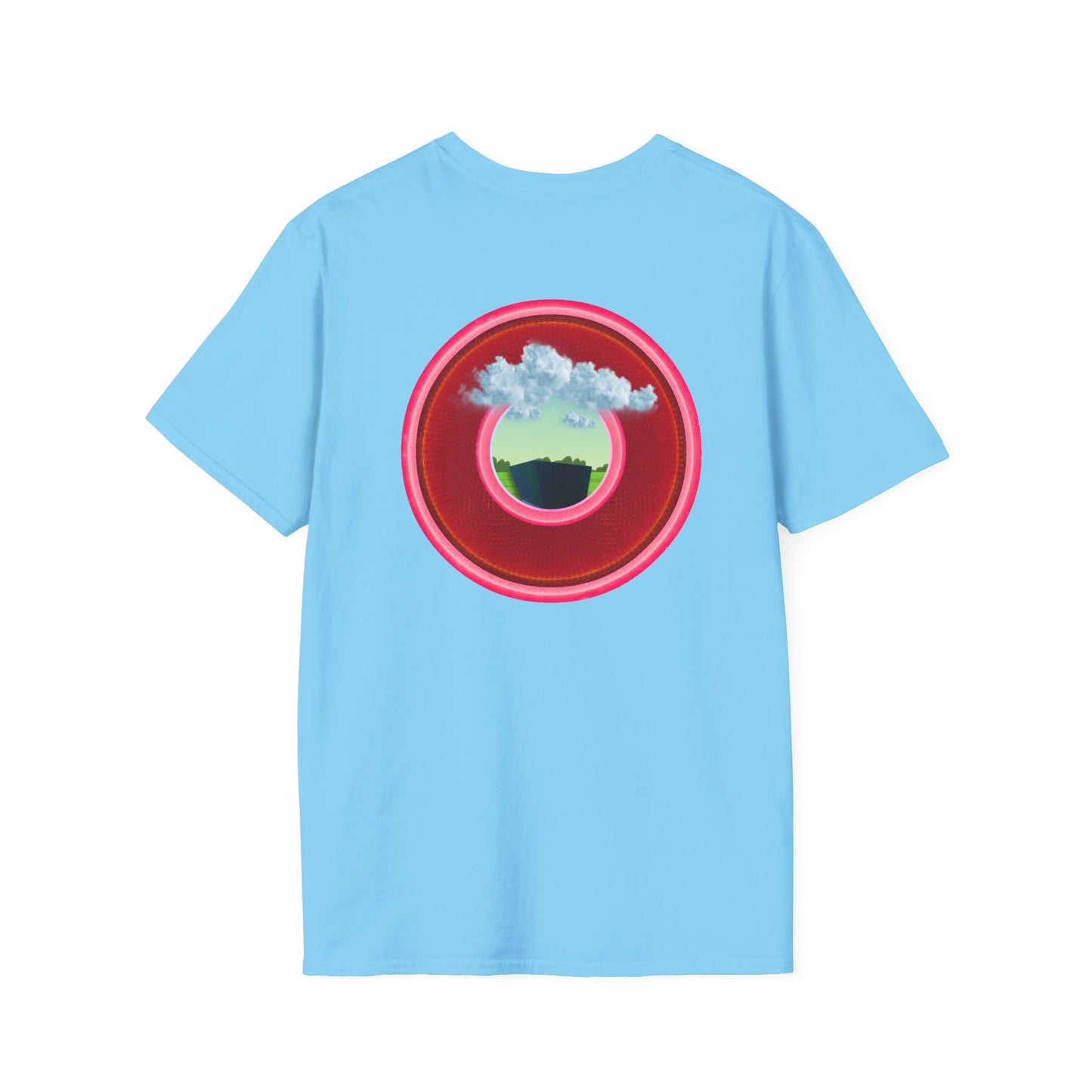 Classic Donut Tee - Unisex Soft-Style - "Got Rhombus?" - series 1.0  - variant 2 - red/pink donut
