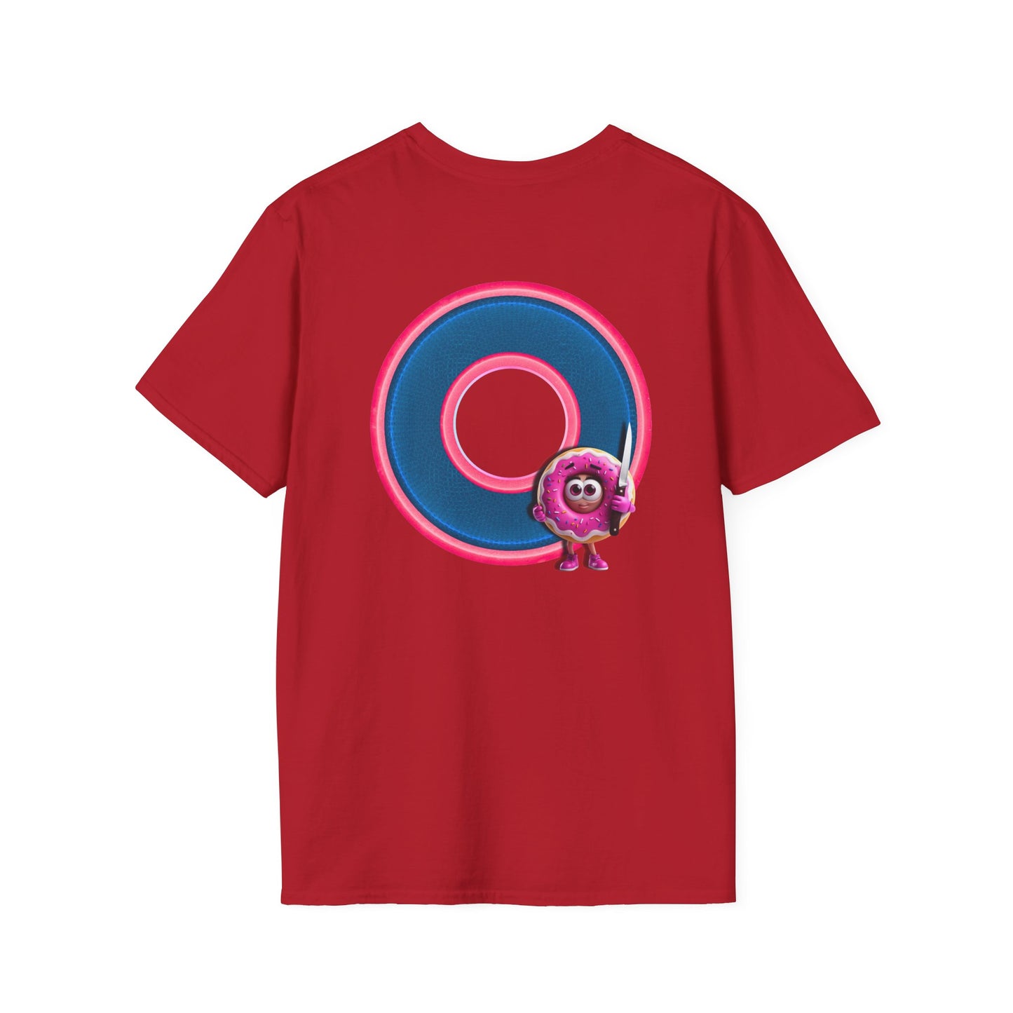Classic Donut Tee - Unisex Soft-Style - "My Friend the Donut " - series 1.0  - variant 2 - blue/pink donut
