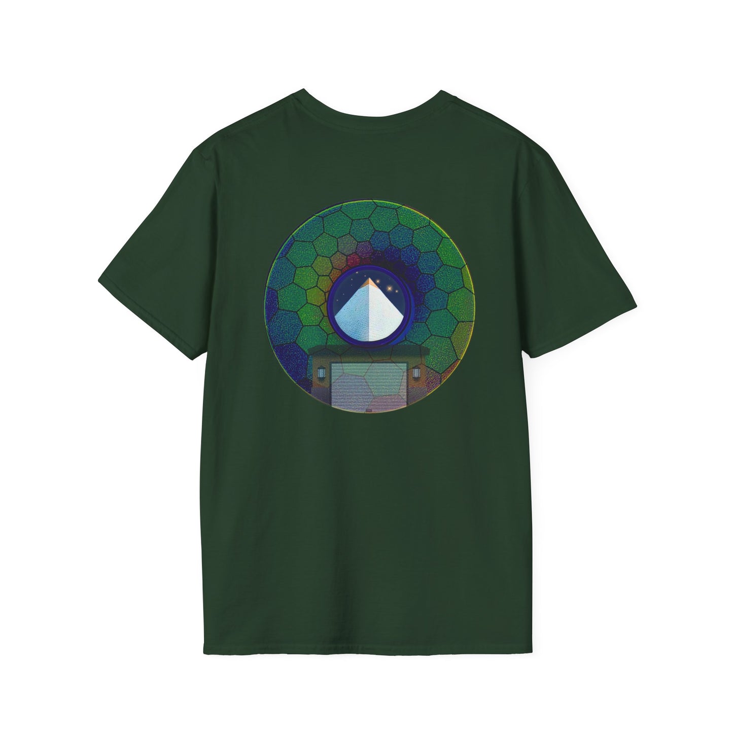 Classic Donut Tee - Unisex Soft-Style - "Limestone Donuts so Large" - variant 8 - green hexadonut w/garage