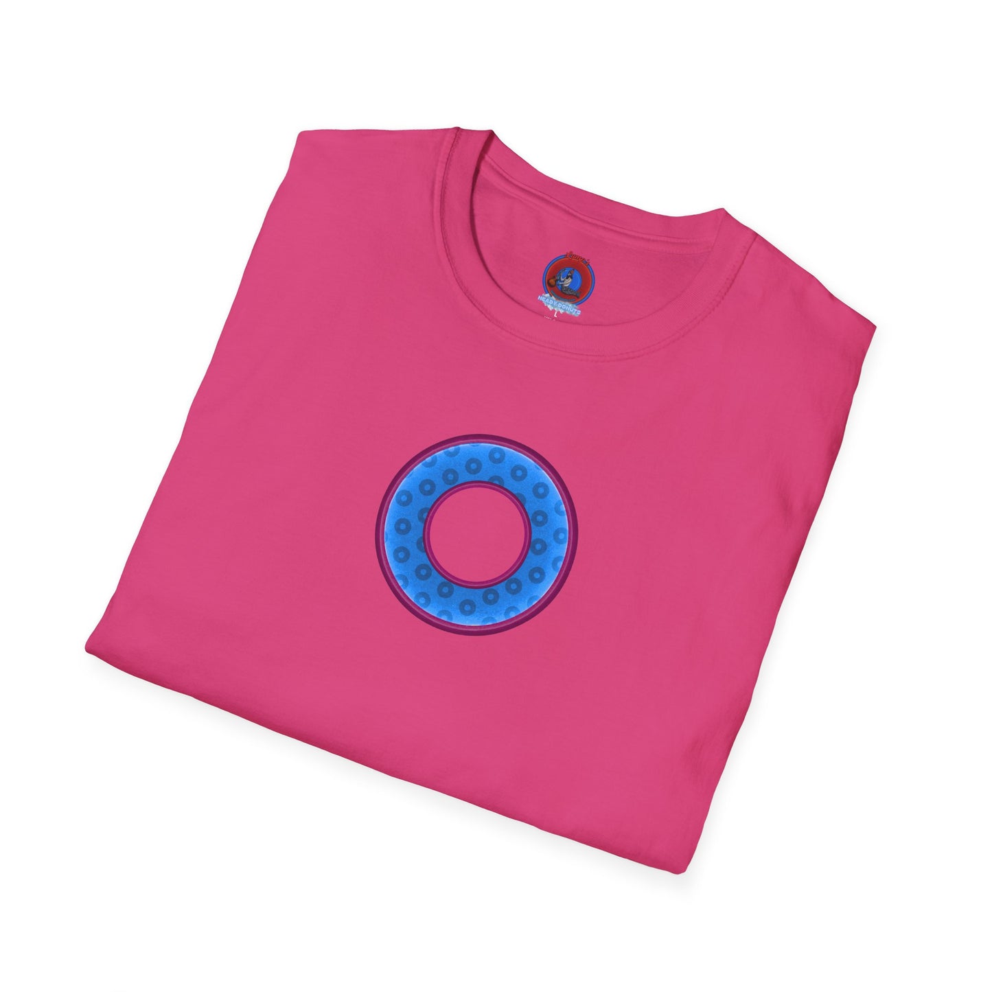 Plain Donuts/Unisex Soft-Style - "Plain Wide Mouthed Paradoxical Donuts" - light blue/dark magenta donuts