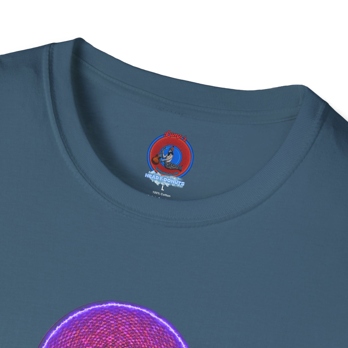 Classic Donut Tee - Unisex Soft-Style - "The Frankenstein Donut - It's Alive! " - series 1.0  - purple-ish donut