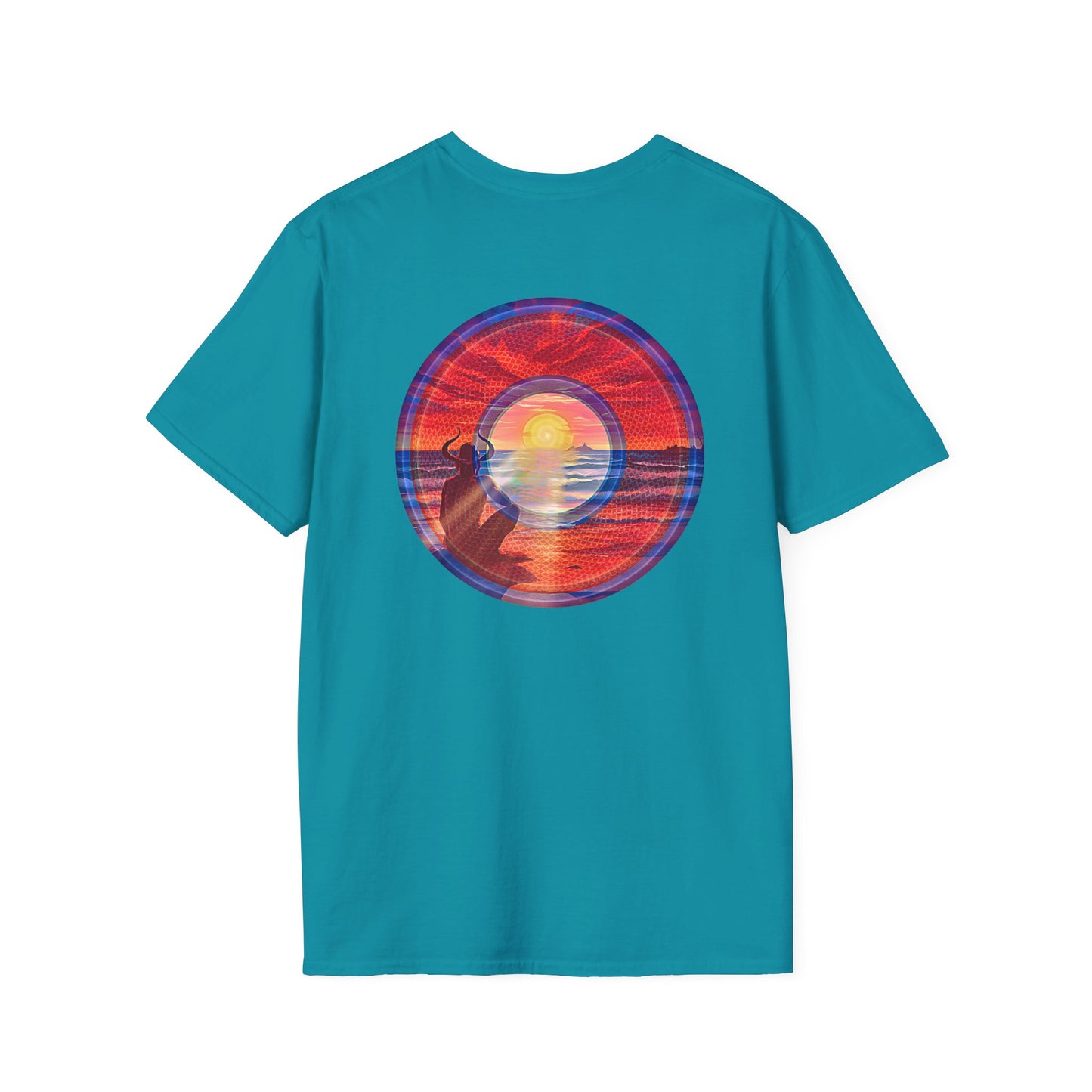 Classic Donut Tee - Unisex Soft-Style - "The Squirming Donut" - red picture donut