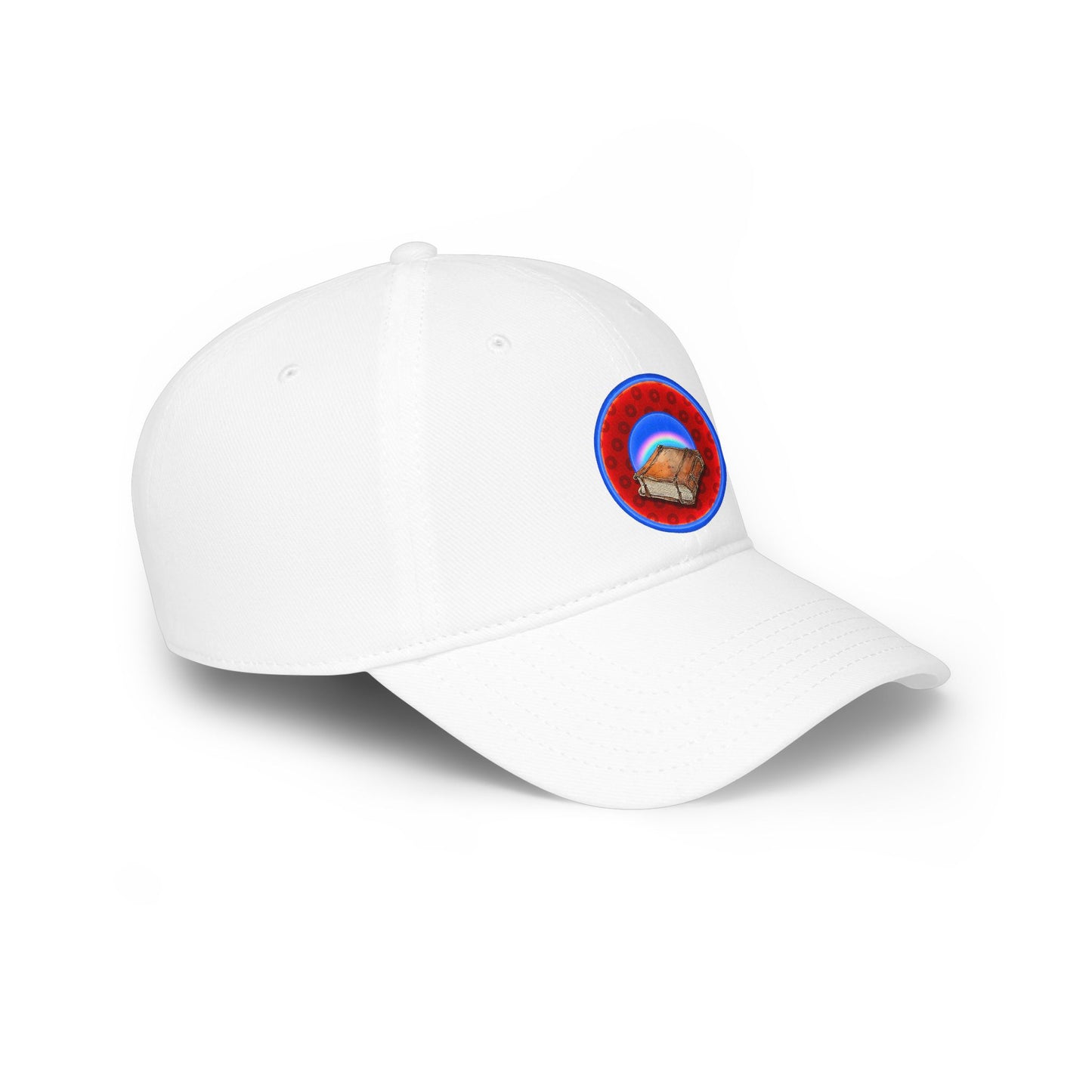 Lumpy Donut Baseball Cap - "Read the F'ing Donut Cap" - paradoxical red/blue wide mouth donut w/