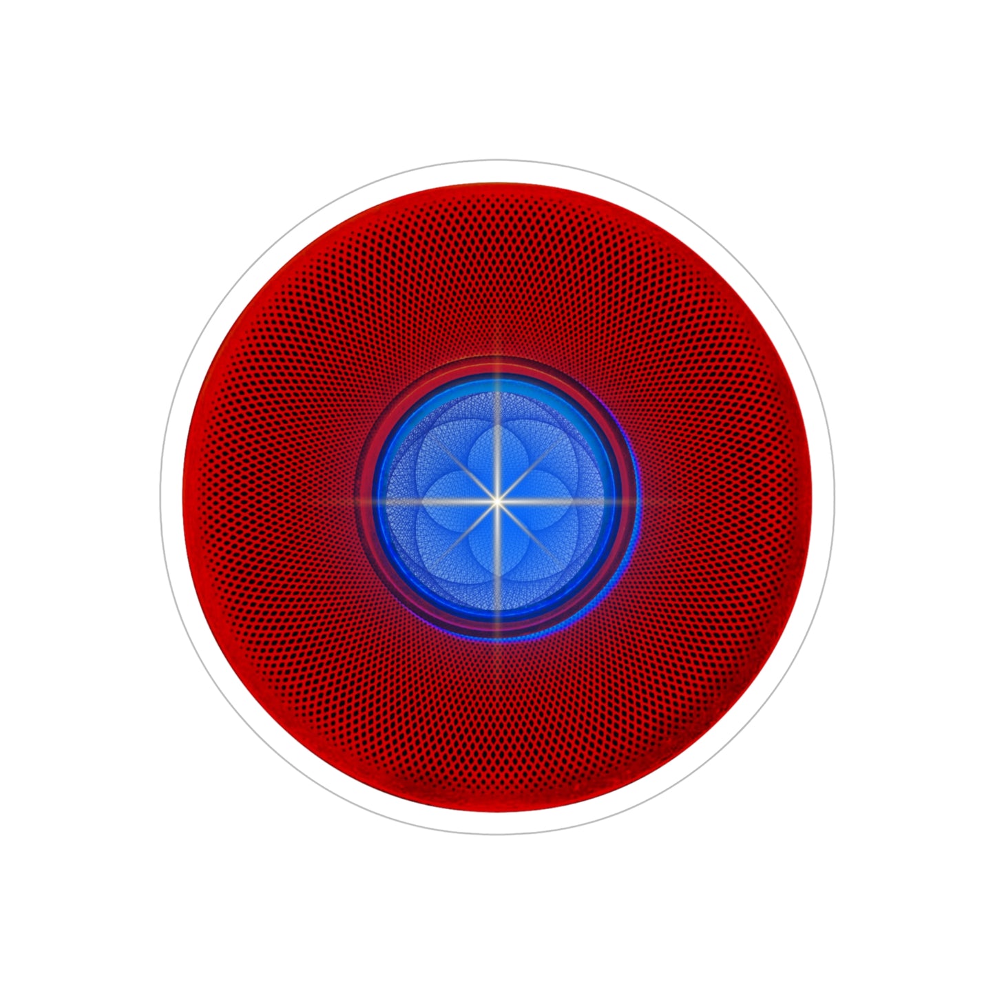 Donut Bumper/Outdoor Sticker - "The Geometrical Donut" - red phatty donut - [Die-Cut] 6"x 6"