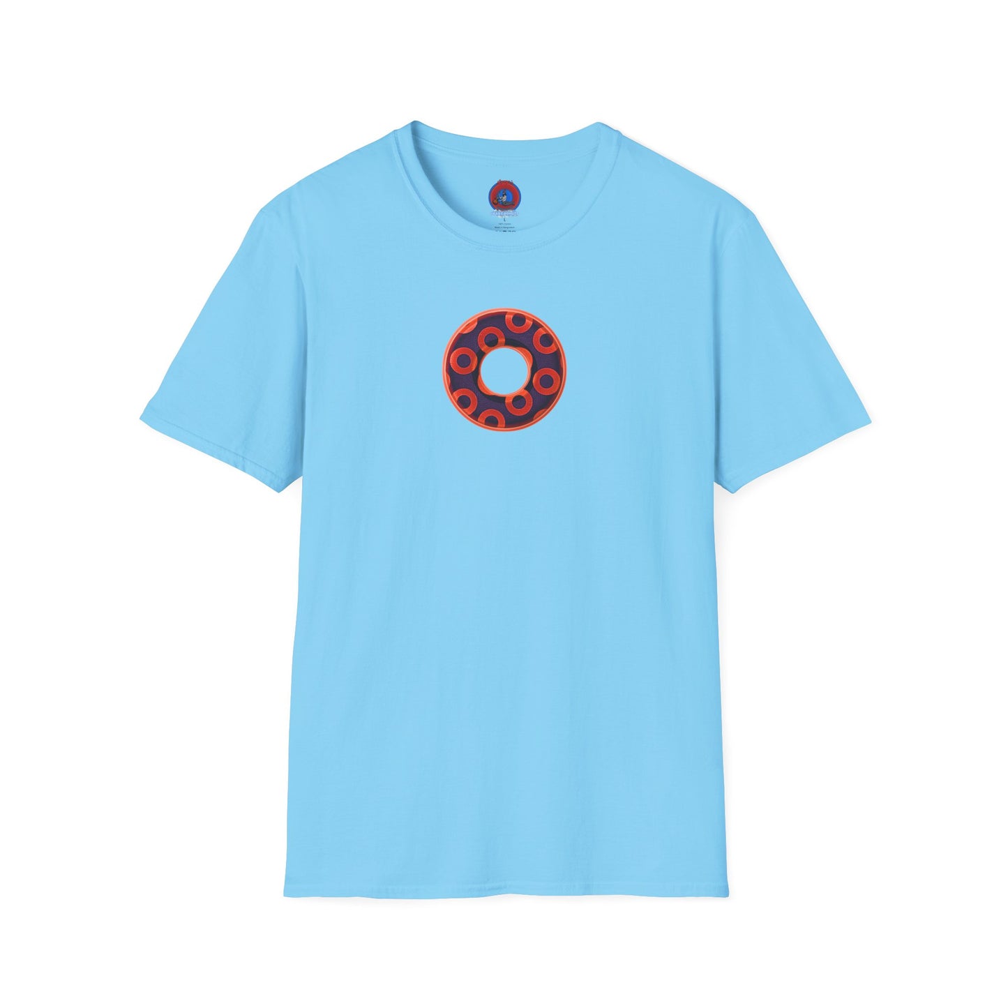 Plain Donuts/Unisex Soft-Style - "Plain Rustic Paradoxical Donuts" - red/midnight blue donuts